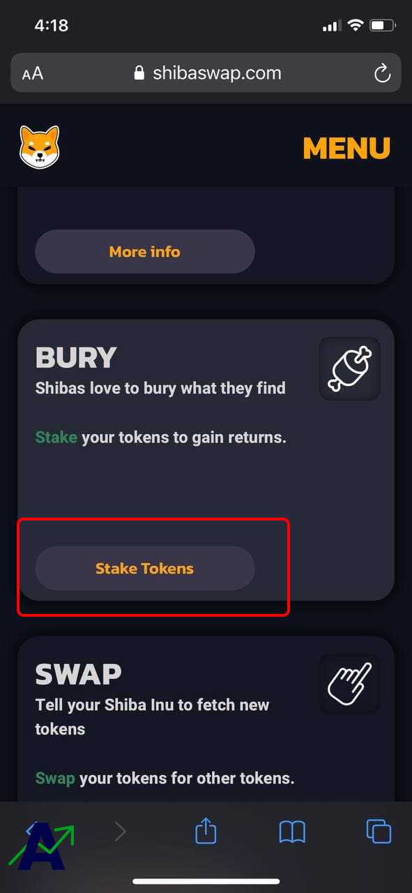 Stake Shiba Inu On Trust Wallet - shibaswap bury option