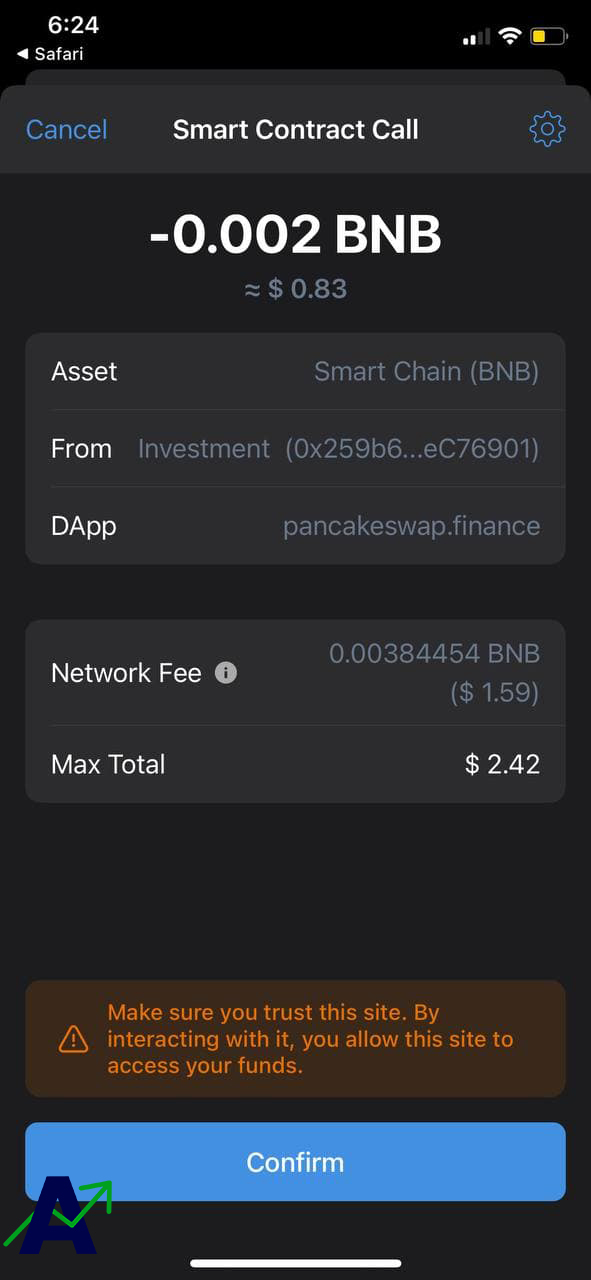 how to buy babydoge - pancakeswap confirm